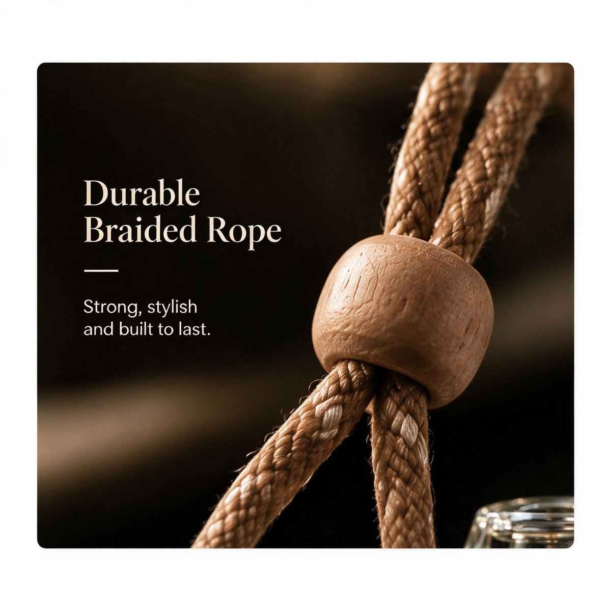 Natural Wood &amp; Crystal Glass Car Diffuser