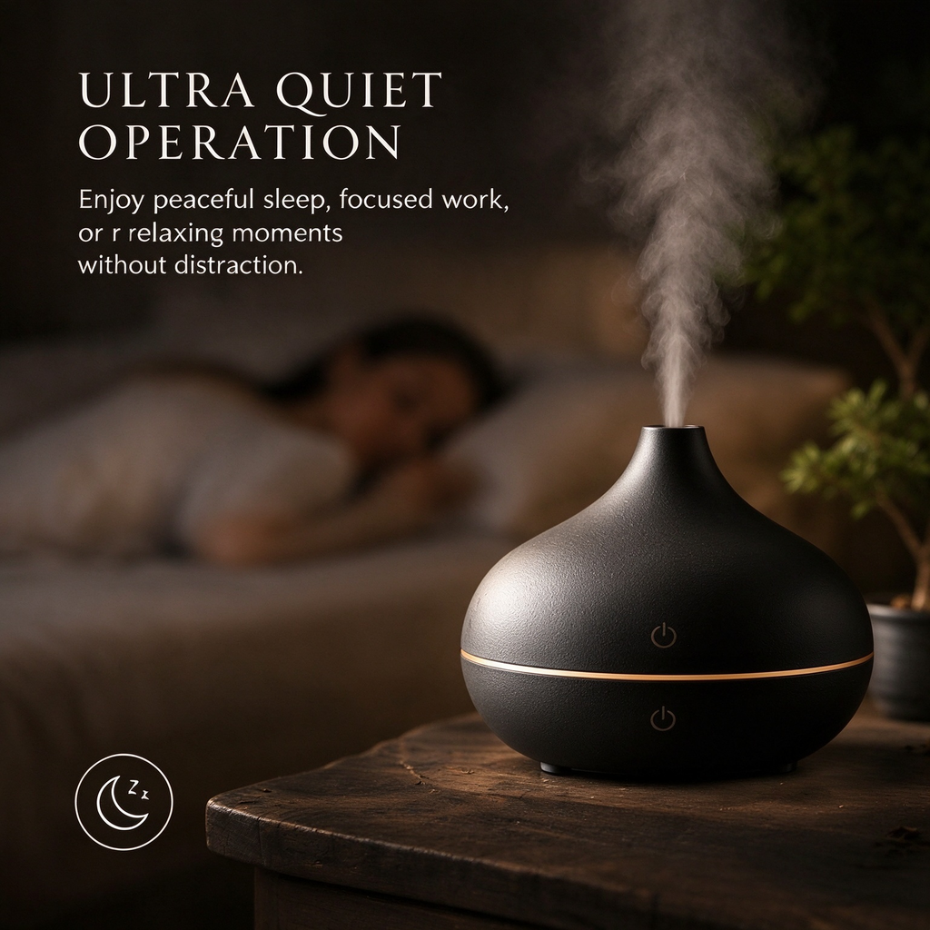 Ultrasonic Essential Oil Diffuser – Matte Black