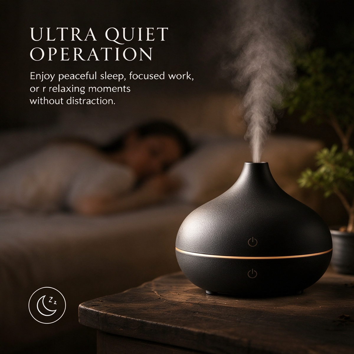 Ultrasonic Essential Oil Diffuser – Matte Black